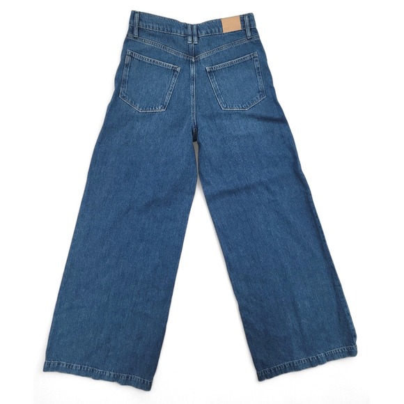 PAIGE Portia Wide Leg Jeans Size 29 Inset Seams High Rise Denim NWT Blue - Picture 3 of 7